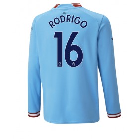 Herren Fußballbekleidung Manchester City Rodri Hernandez #16 Heimtrikot 2022-23 Langarm